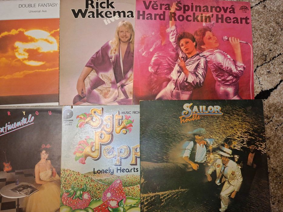 płyty winylowe pop rock zespoły zestaw 12 sztuk