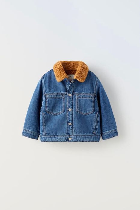 Куртка, джинсова, тедді як нова, zara, Зара, 5/6 років 116 ріст