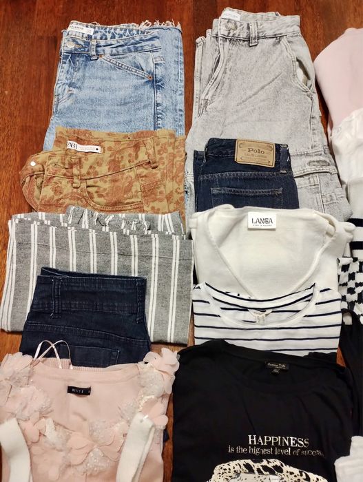 Mega zestaw paka ubrań XS/S Zara, Massimo Dutti, Polo, Mohito