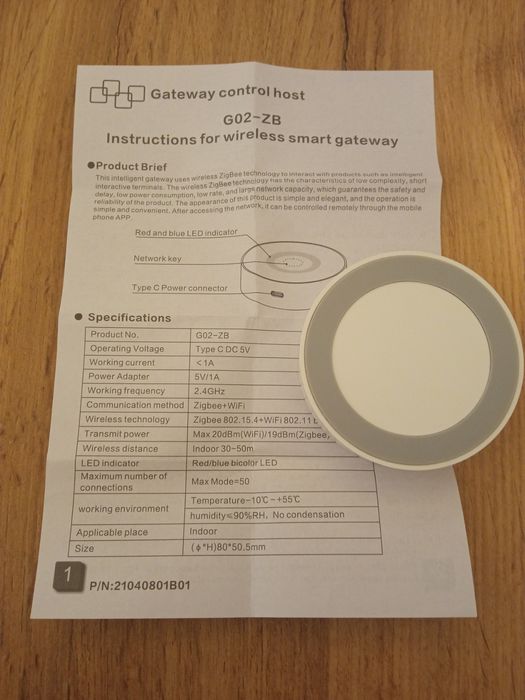 Беспроводной Zigbee хаб, шлюз Zigbee 3.0 Tuya