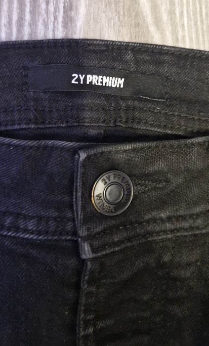 Jeansy męskie 2Y Premium czarne slim fit black jeans man
