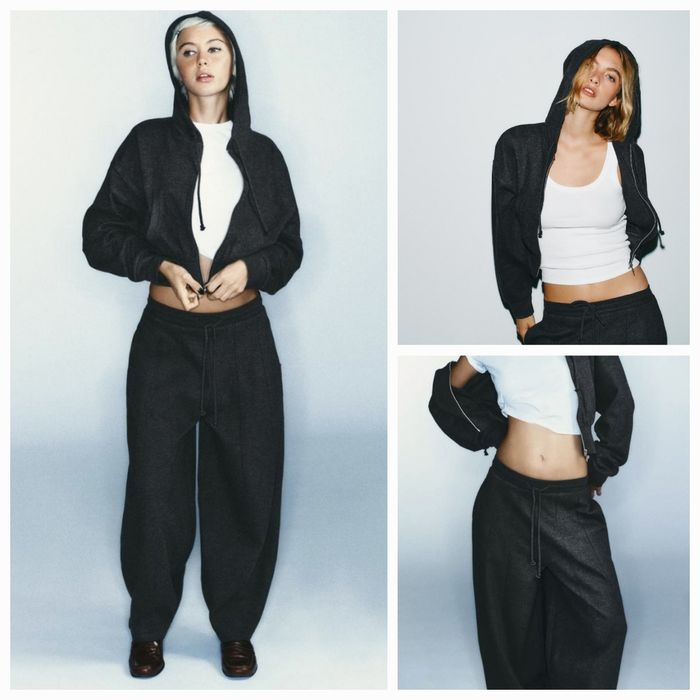 Крутий костюм Zara з худі і широких штанів-ballon. Гарна якість і ціна