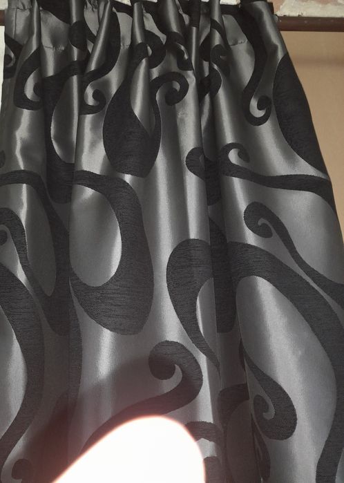 Materiał  glamoor , czarnosiwy, zaciemniajacy, tapicerski