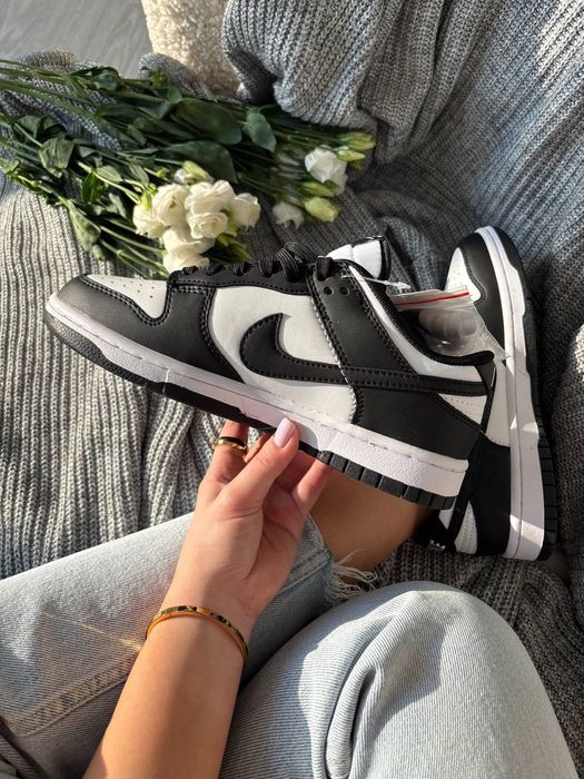 Nike Dunk новые оригинал кеды женские кроссовки найк белые с черным