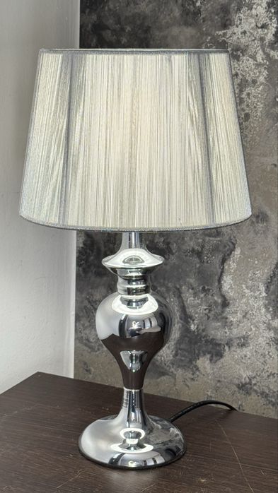 Lampa stojąca i wiszaca (komplet) srebrna
