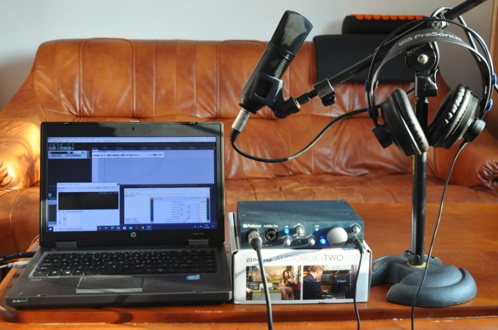 Mobilne studio nagrań:Mikrofon presonus +Presonus iTWOBOX+Laptop+soft!