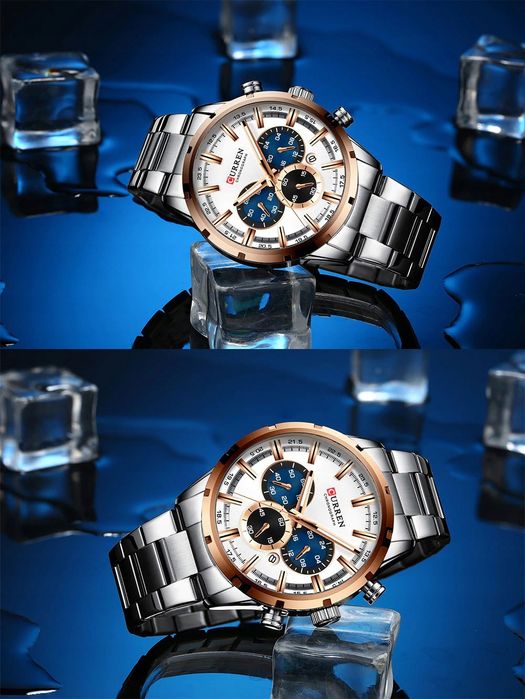 Zegarek Męski Curren Elegancki Chronograf Prezent