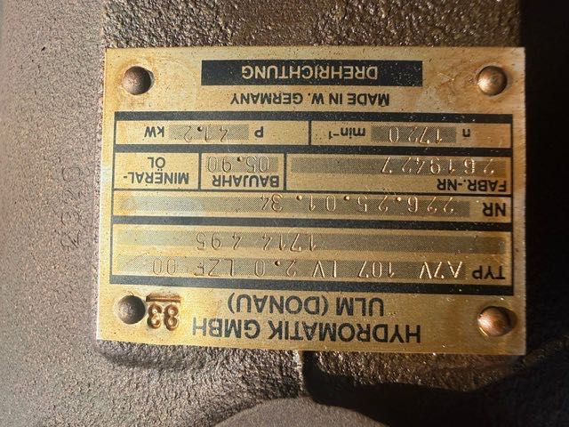 Hydromatik A7V107 HYDRAULIC PUMP pompa hydrauliczna do koparki rh 9 o&k