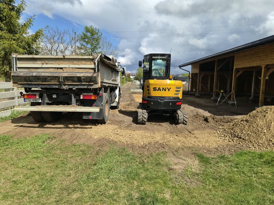 Usługi ziemne minikoparka 4T z rototiltem SY35U