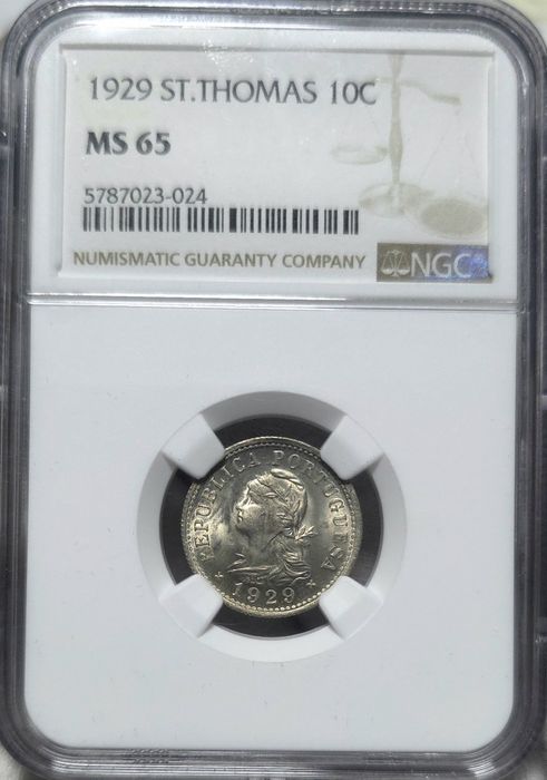 10 centavos 1929 MS65