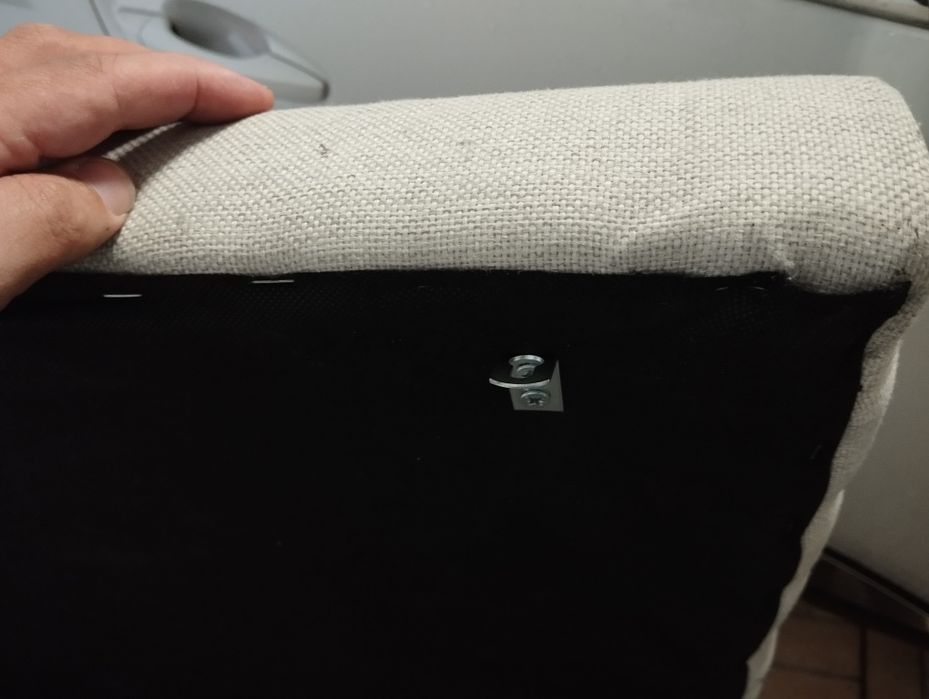 Cabeceira cama cinza claro