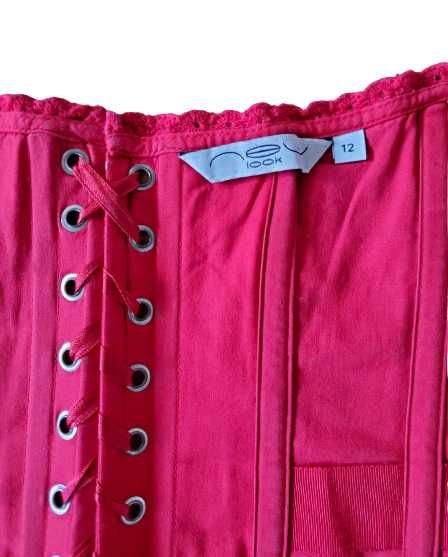 Gorset, bluzka wyszczuplająca czerwona,kropki,groszki New Look rozm.40