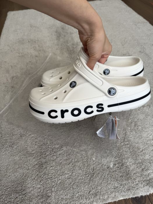 Сабо Crocs M8 W10 білі 26,0 см шльопанці крокси М7