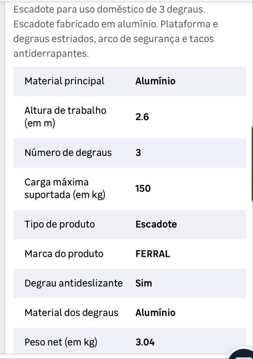 Escadote 3 degraus