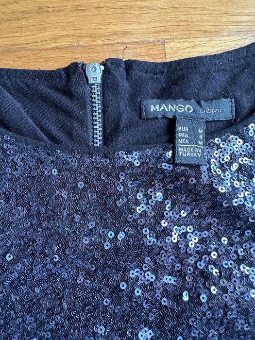 Top curto azul pretróleo - Zara