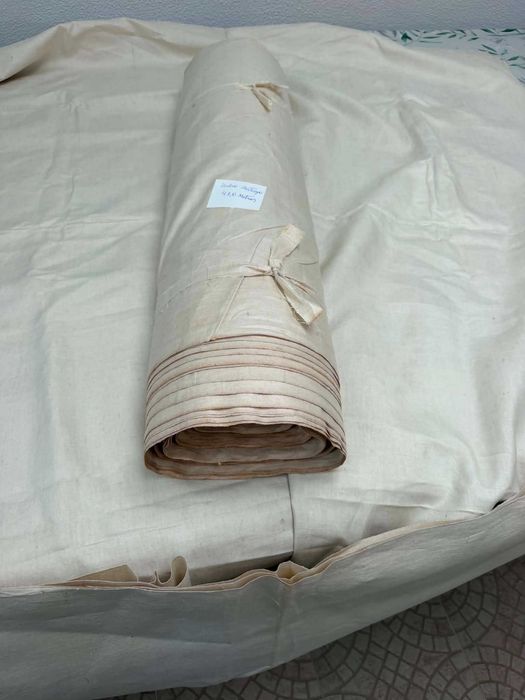 Rolo de Linho Antigo (100% linho caseiro) - RARIDADE – 41m comprimento x 1,40m largura