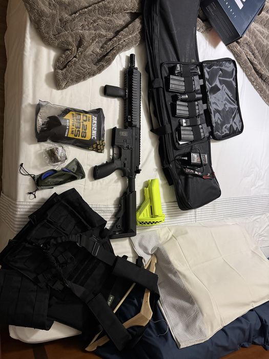 Airsoft HK416  + Kit Completo de Equipamento e Acessórios