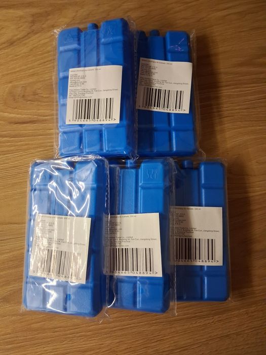Wkład chłodzący mrożony 200 ml do lodówki torby termicznej 5 sztuk