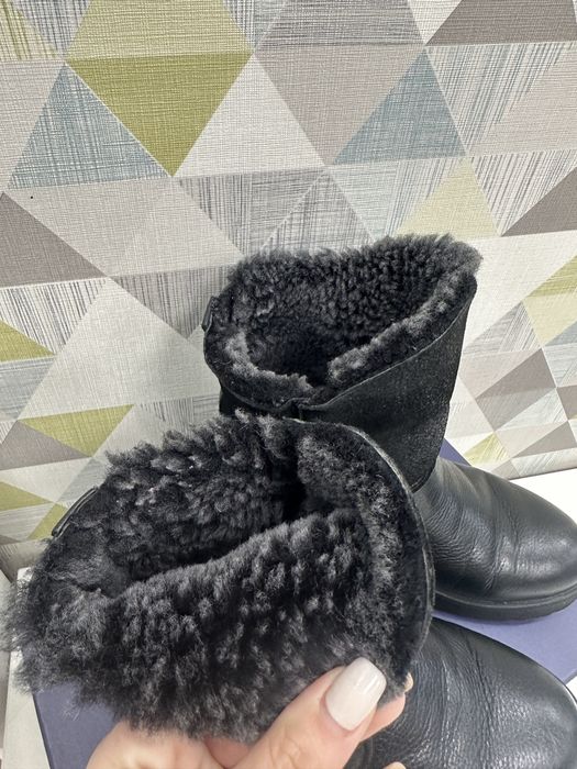 Зимні сапожки, сапоги кожанные теплые