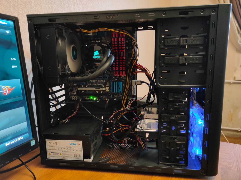 ПК Core i7-2700K, ASUS P8Z77-M Pro, DDR3 16Gb, SSD+HDD, рідинний кулер