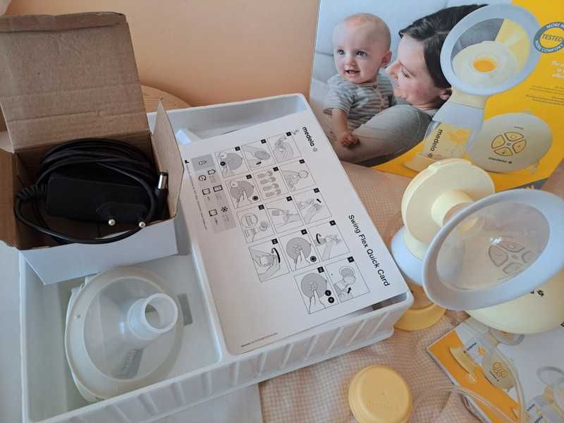 Conjunto extrator de leite elétrico Swing Flex da medela.