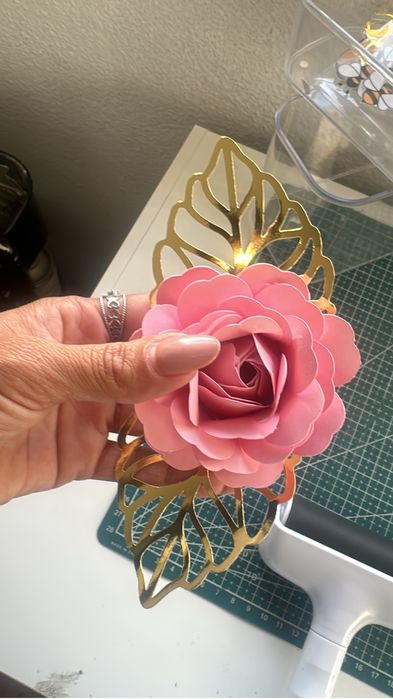 Flor media para bolo