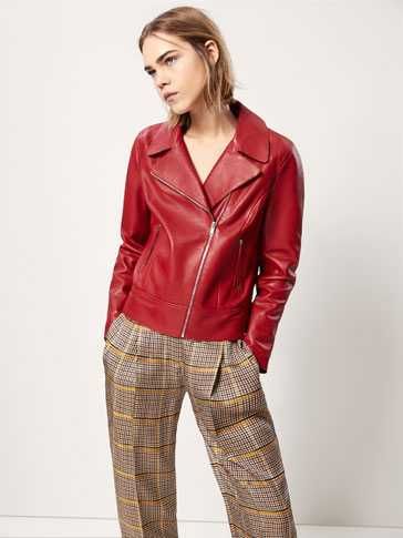 Нова шкіряна неперевершена за якістю косуха Massimo Dutti, розмір S