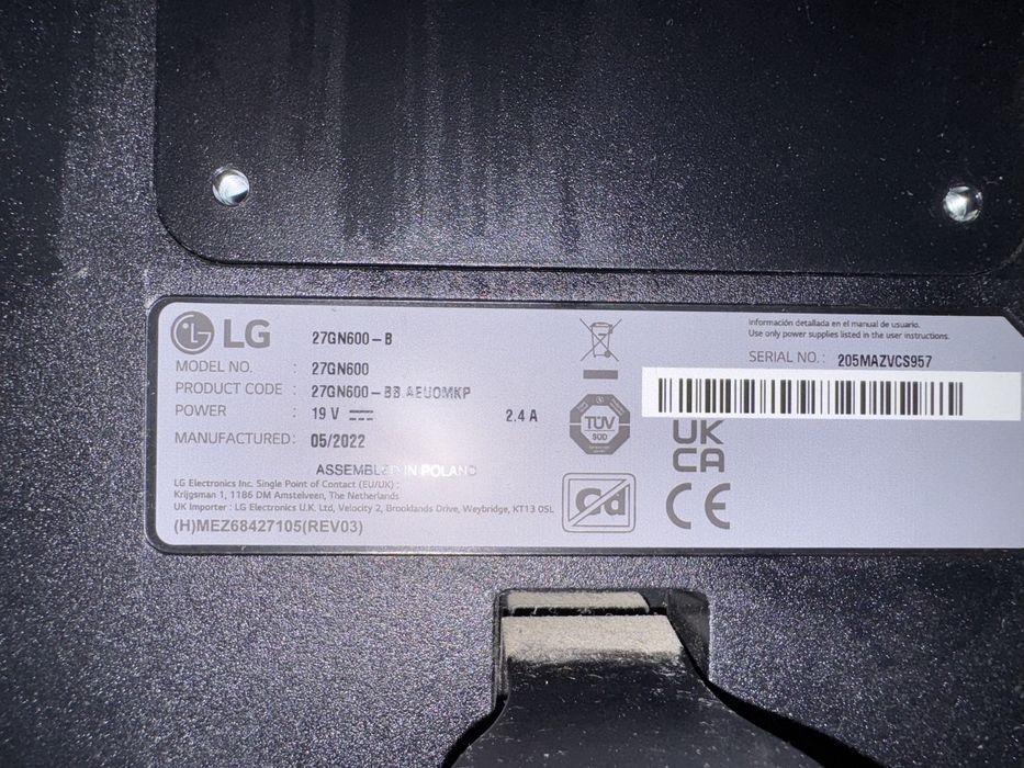 Monitor lg 27GN600-B