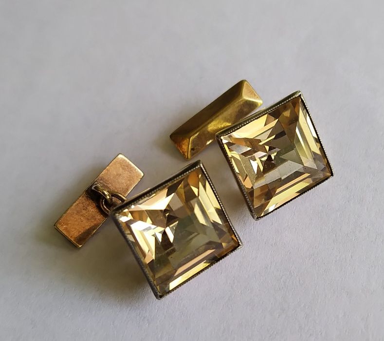 Запонки серебряные, 875 проба.