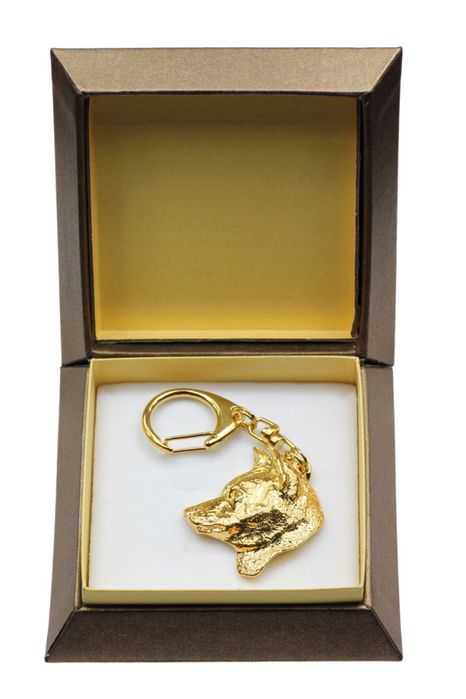 Shiba Inu brelok pozłacany w pudełku Art-Dog