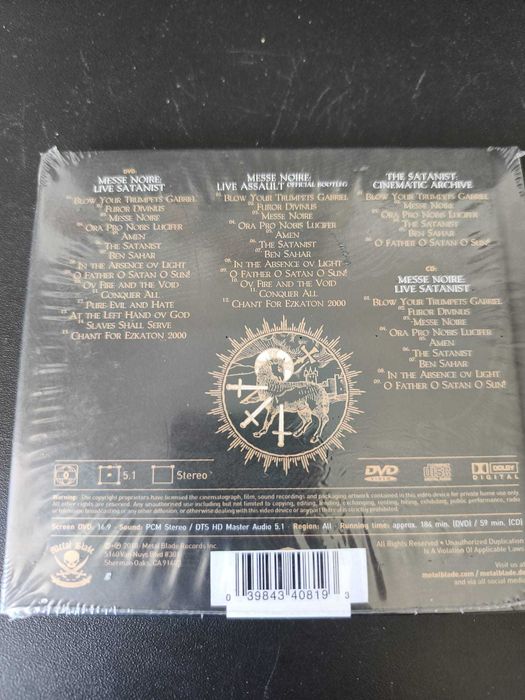 CD Behemoth - Messe Noire: The Satanist Live - SELADO