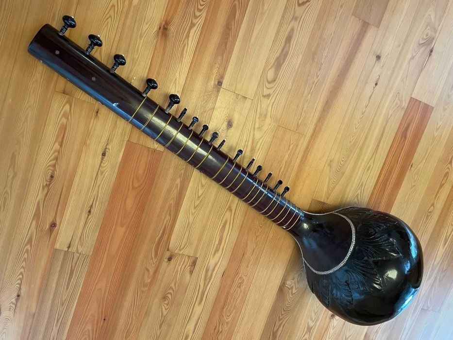 Sitar Indiana feita em Udaipur - Sitara estilo Ravi Shankar