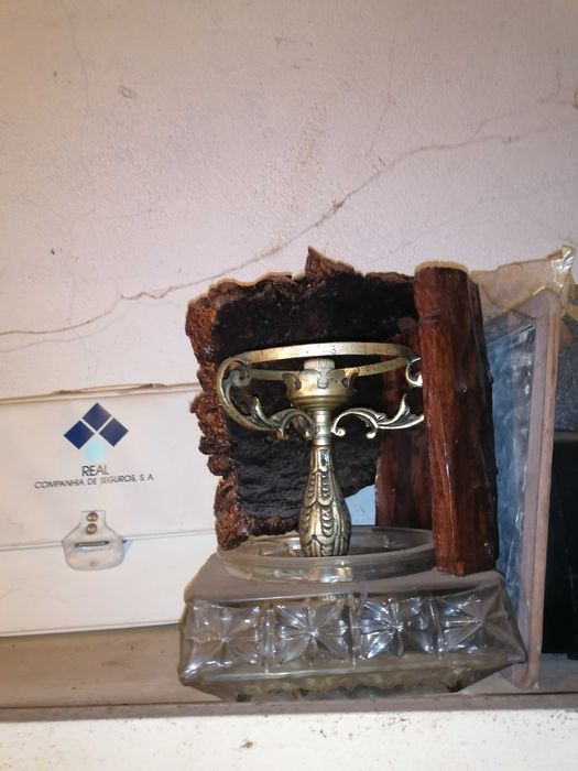 Par candeeiros latão antigos