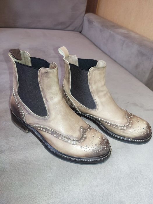 Кожаные сапоги челси оксфорд