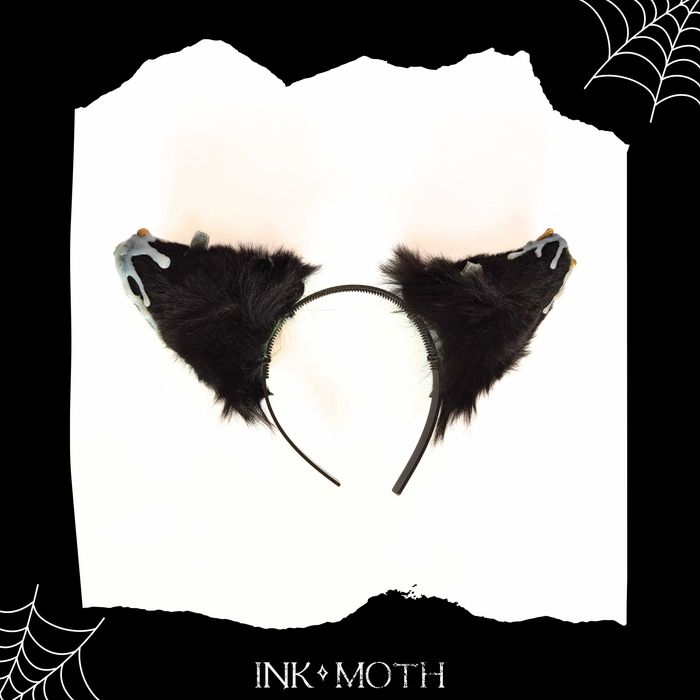 Idealne na Halloween/cosplay/przebranie ręcznie robione uszy na opasce
