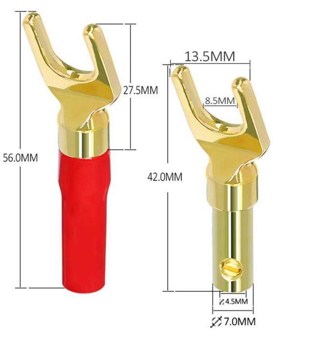 Коннекторы бананы для Акустических систем, кабеля Pailiccs оригинал
