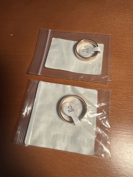 Aneis Rose Gold Titanio 6mm tamanho 12/13