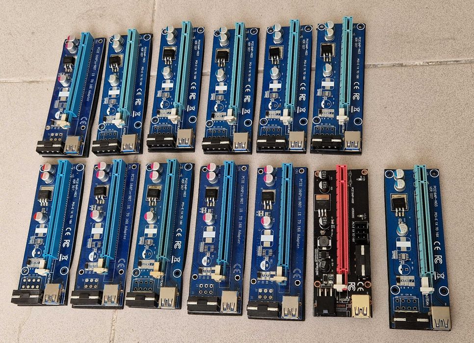 Risers para placas gráficas com cabo USB