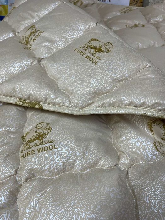 Ковдра подушка шерстяна PURE WOOL одіяло одеяло овеча шерсть комплект