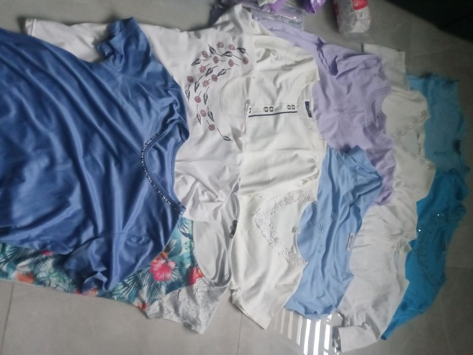 Mega paka 11 szt koszulek damskich L-XL bawełnianych
