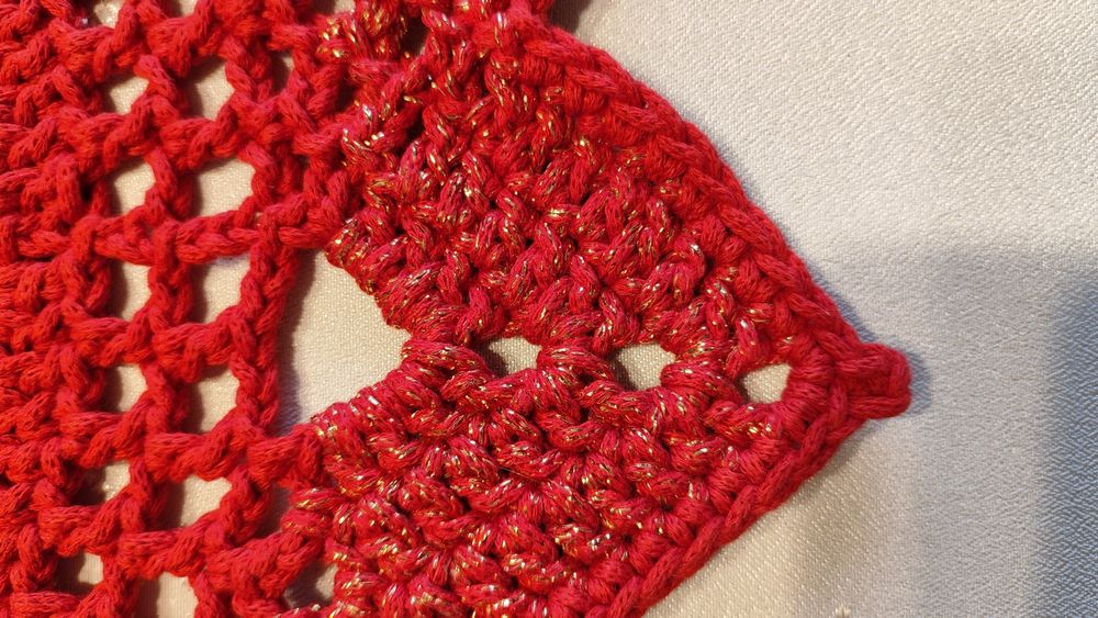 Serwetka 55 cm / podkładka świąteczna że sznurka handmade