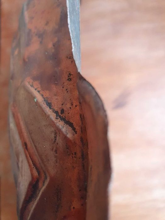 Máscara em cobre tons de laranja