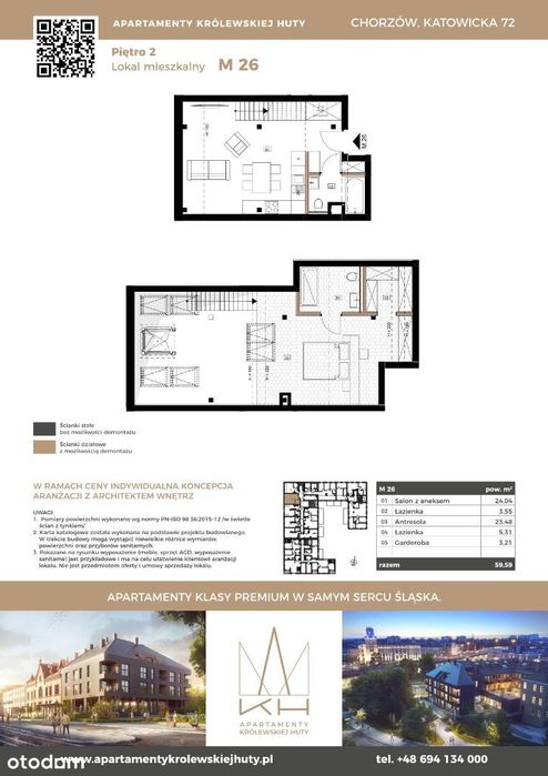 Królewski Apartament 2pok. dwupoziomowy | Rynek Chorzów Katowice 5 min - Widok 5