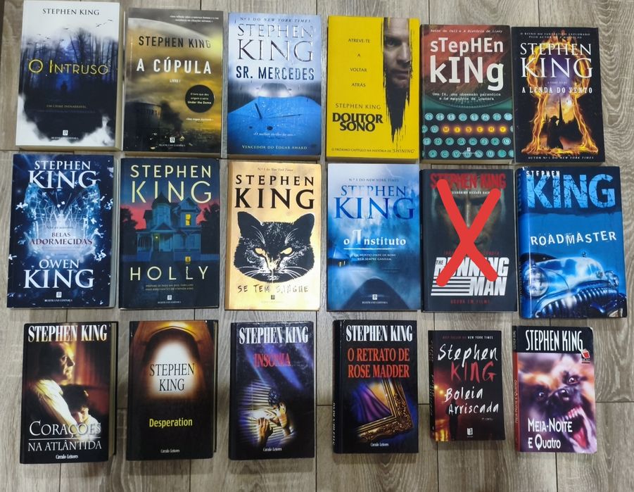 Novas fotos, Stephen King, Yrsa, Follett, Zafón, Nesbo, Lackberg