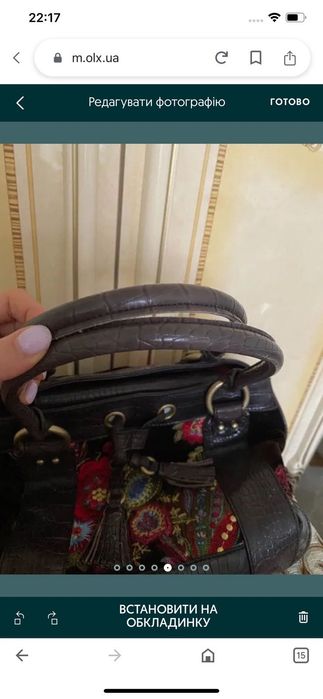 Роскошная сумка Roberto Cavalli лимитка в коллекцию с ручной вышивкой