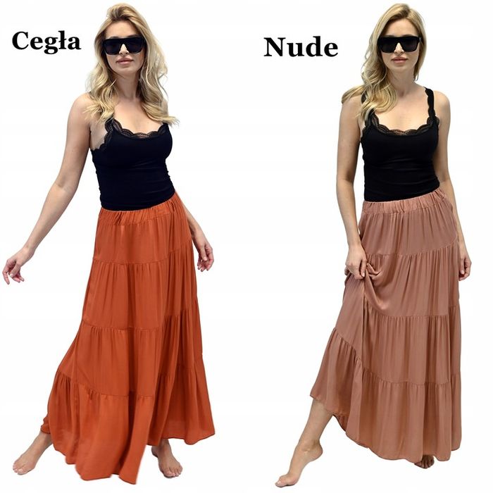 Zwiewna Długa Spódnica Na Lato Hiszpanka Kolory