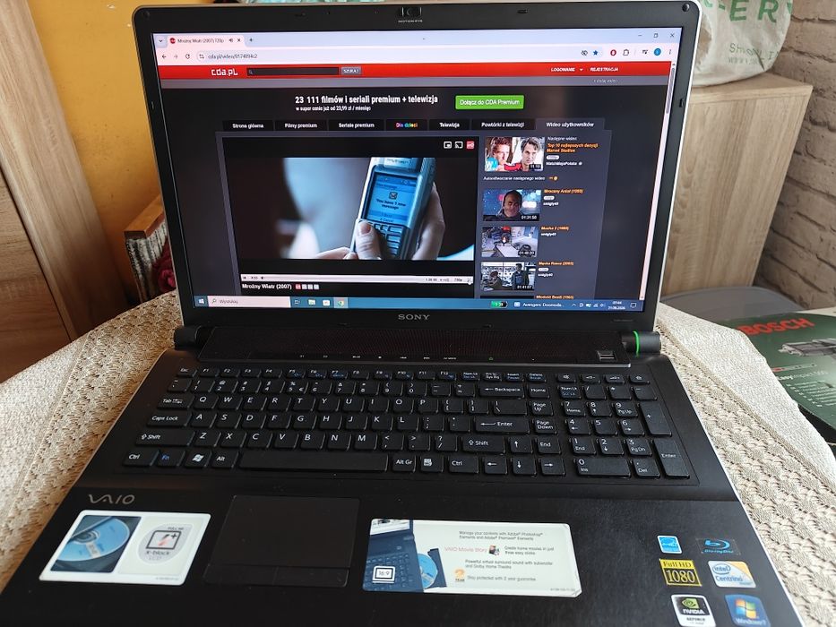 Sony Vaio vgn-AW41ZF ogromy 18,4 cala