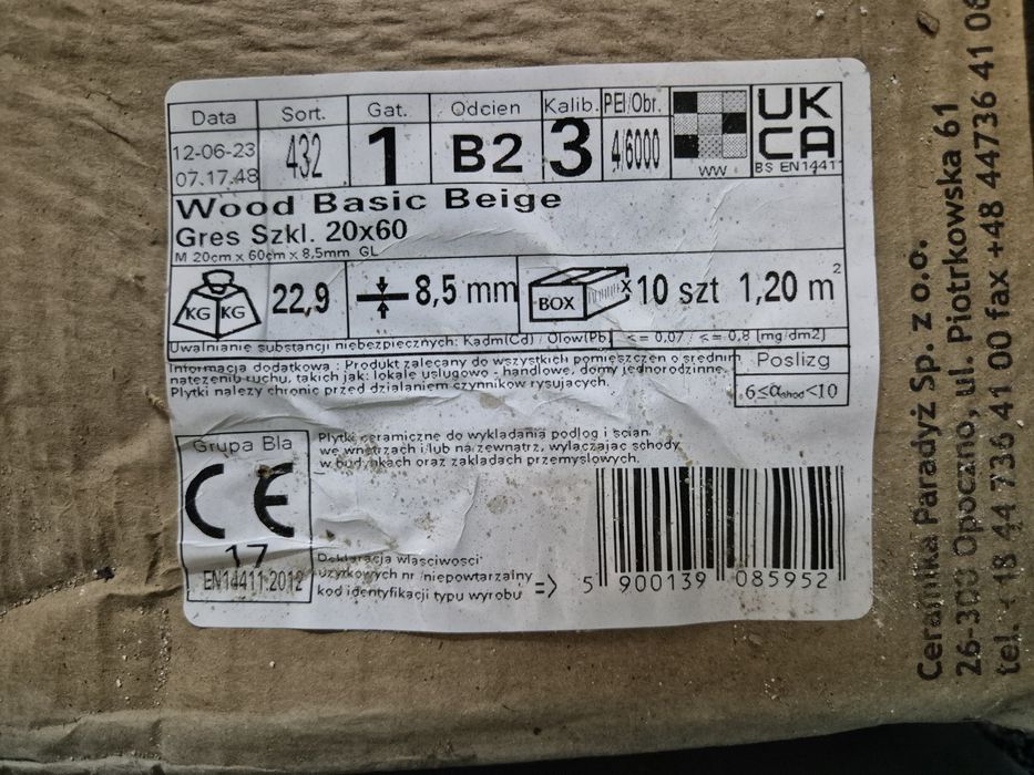 Gres szkliwiony Ceramika Paradyż - Wood Basic Beige - 2.4 m2