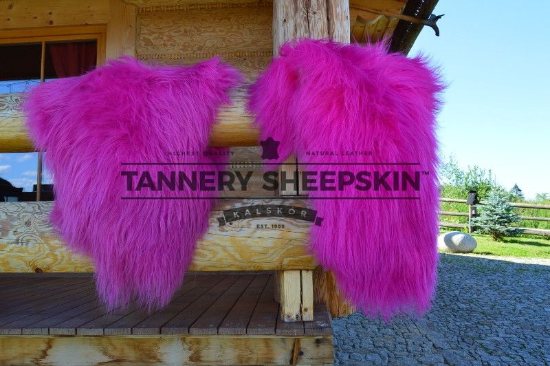 Skóra Dekoracyjna Island Ciemny Róż FUKSJA 111-130 cm Naturalna Skóra