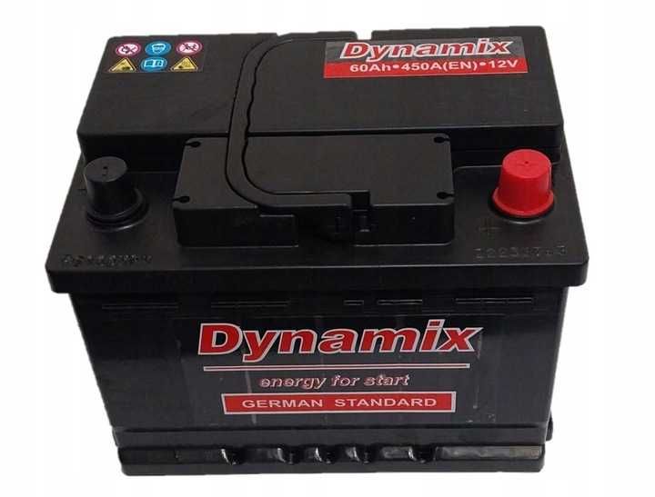 Akumulator DYNAMIX 12V 60Ah 540A P+ Zamiennik Varta Blue/Bosch S4